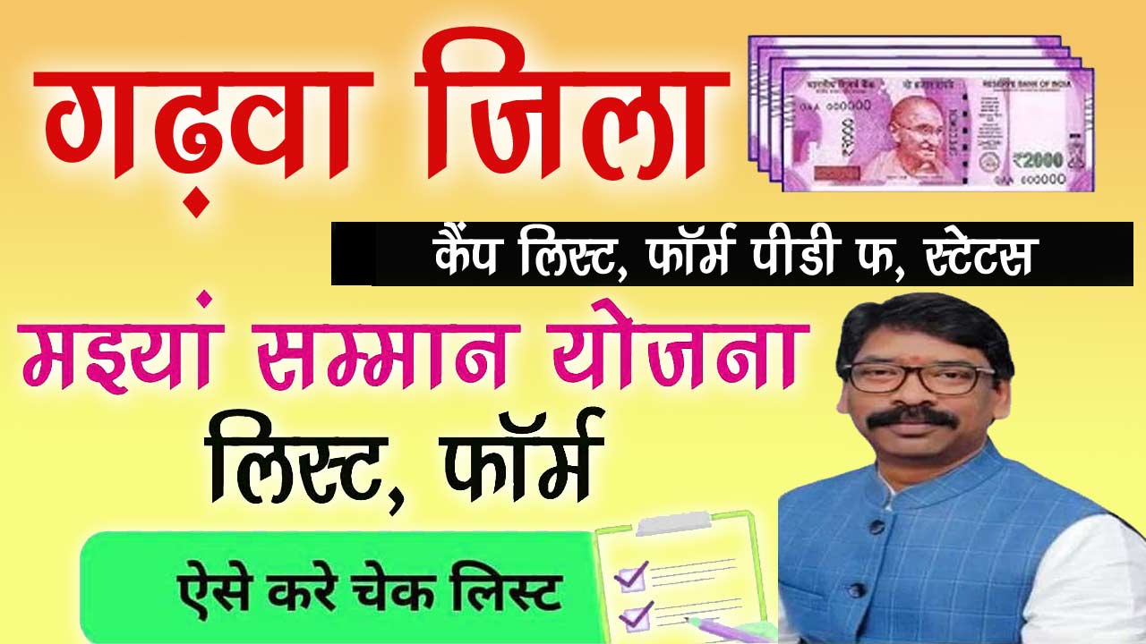 Garhwa Mukhyamantri Maiya Samman Yojana List - मइयां सम्मान योजना लिस्ट गढ़वा